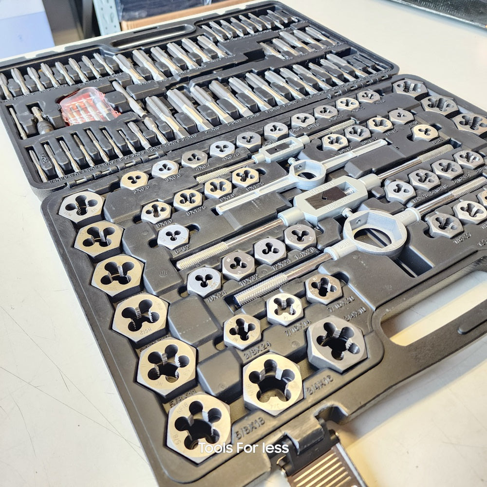 SAE/Metric Ratcheting Tap and Die Set 114pice SAE/Metric Ratcheting Tap and Die Set 114pice